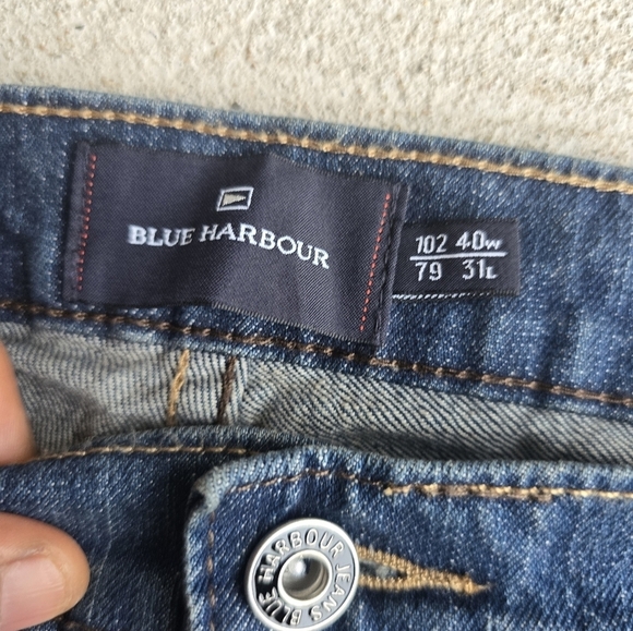 Blue Harbour Jeans Men Blue 40x31 Straight leg Regular Fit Medium Wash New - Picture 5 of 14